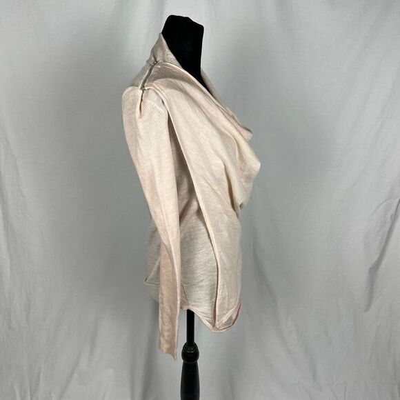Allsaints Pink 100% Merino Wool Drina Cowl Cardigan Sweater Top - Women M - Picture 4 of 8